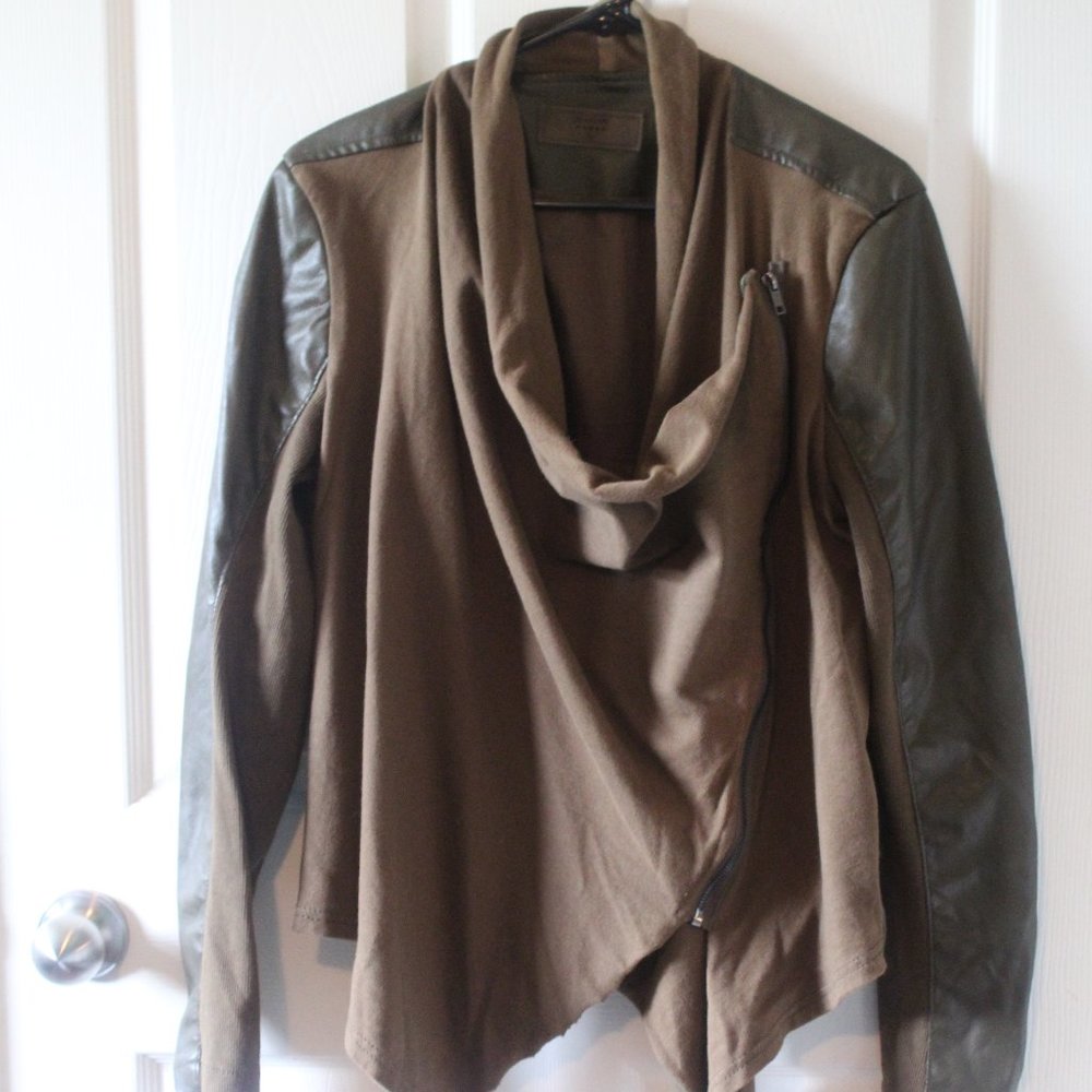 Holiday BlankNYC Jacket Faux Leather Zip Up XL